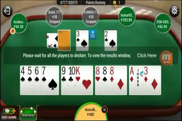Point Rummy Cash Table Math